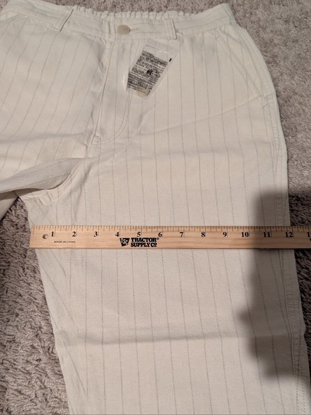NWT Uniqlo Linen Cotton Striped Tapered Pants - Picture 10 of 13